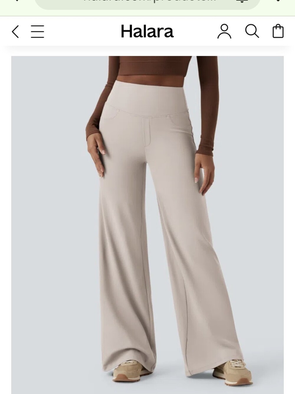 NWOT- Halara DayStretch High Waisted Tummy Control Wide Leg Baggy Yoga Pants